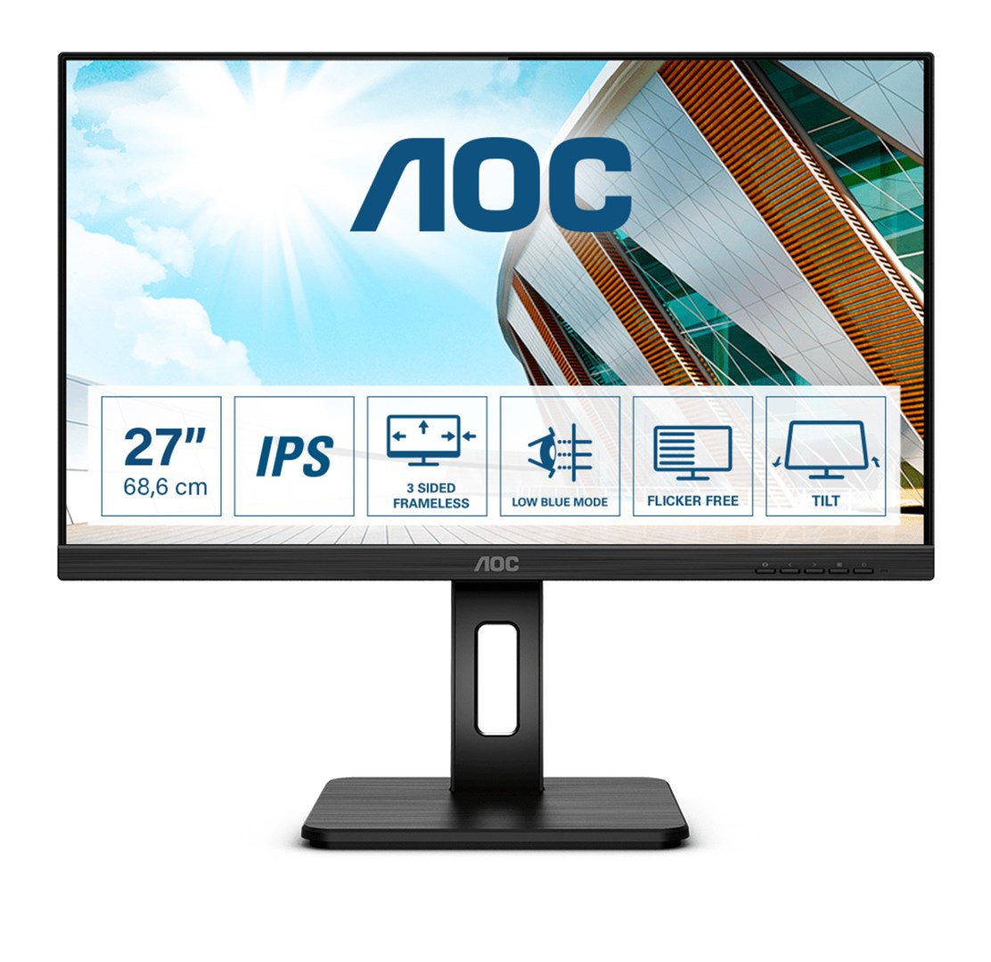Monitor AOC Q27P2Q, 27", 2560 x 1440, Quad HD, 75 Hz, i zi
