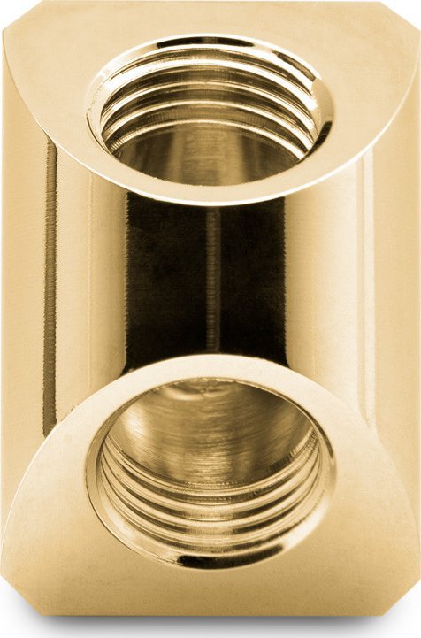 Përshtatës 90° për ftohje me ujë EKWB EK-Quantum Torque Static, G1/4 female to female, ngjyrë ari