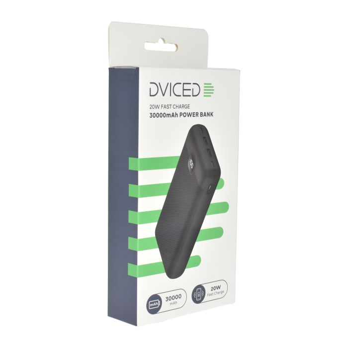 Dviced Power Bank 30000mAh, Black