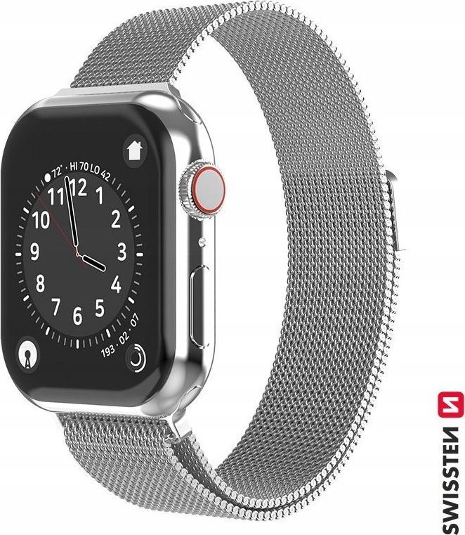 Rrip ore Swissten Mesh për Apple Watch, 38 40 mm, çelik inox, argjendtë