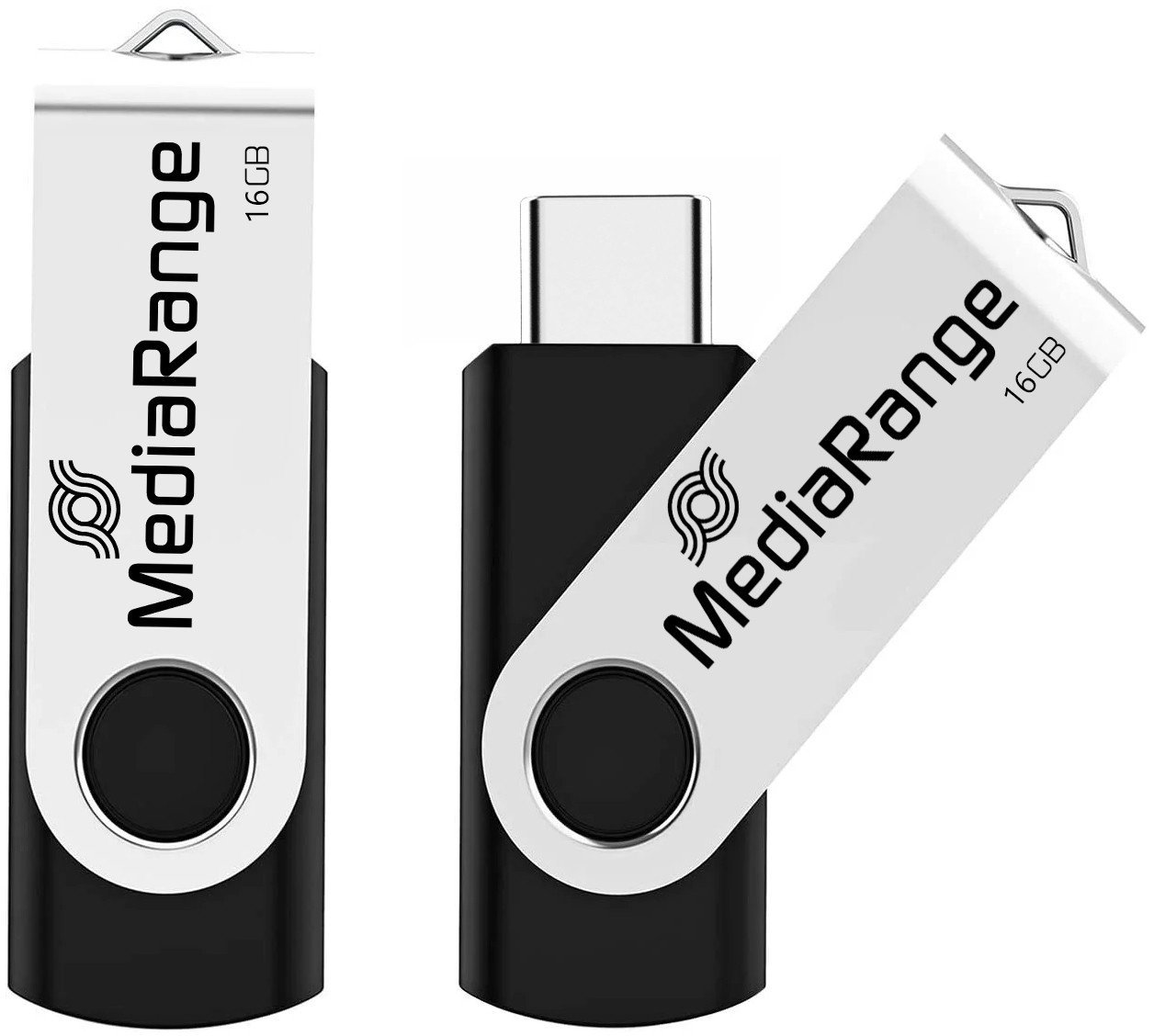 USB flash MediaRange USB 3.2 Gen1 USB C, 16GB, gri