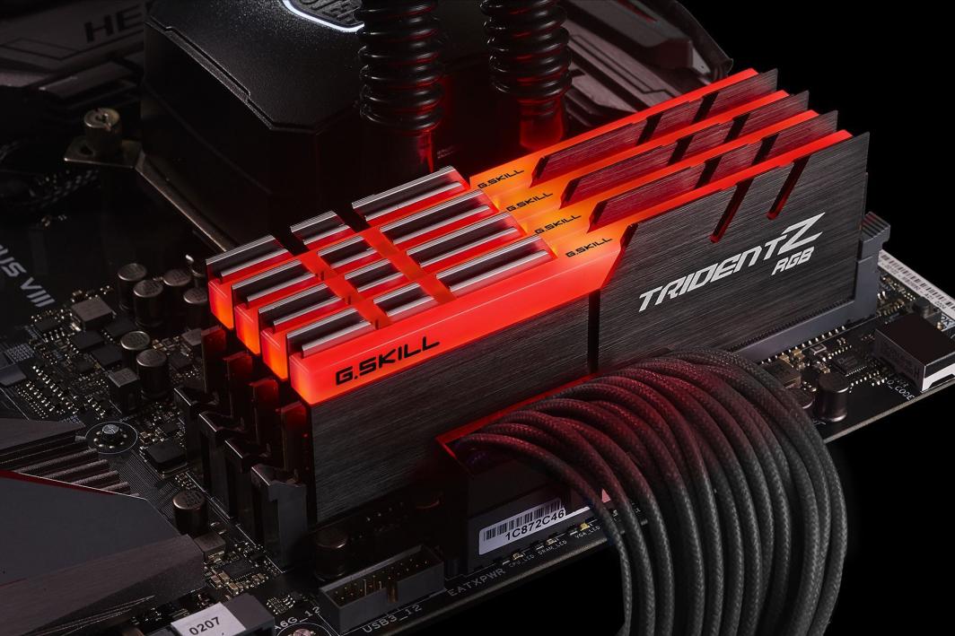 Memorie G.Skill Trident Z RGB, DDR4, 32 GB, 3200 MHz, CL16, F4-3200C16D-32GTZRX