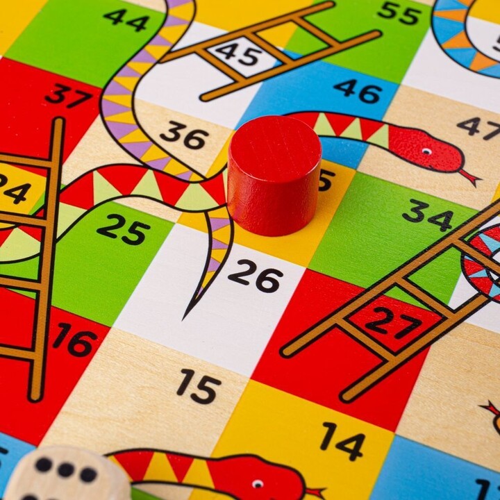 Lojë tavoline Bigjigs - Ladders and snakes 2