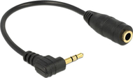 Kabëll DELOCK Jack 2.5mm - Jack 3.5mm 0.15m (65397), e zezë