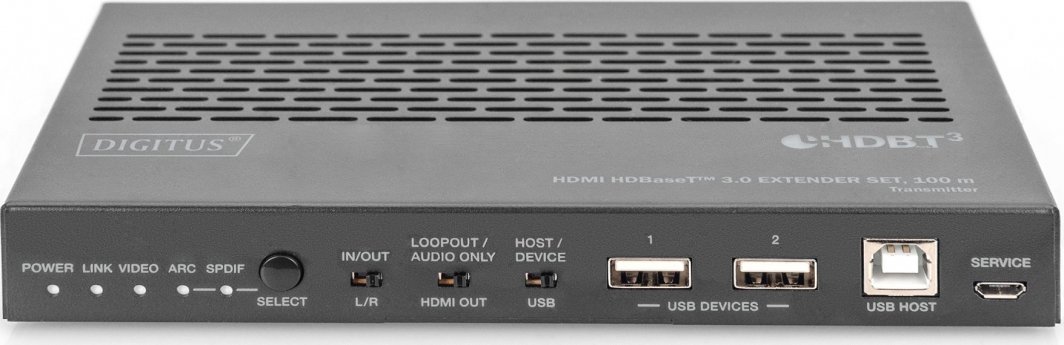 Set zgjatues HDMI Digitus HDBaseT 3.0, 100 m, 4K