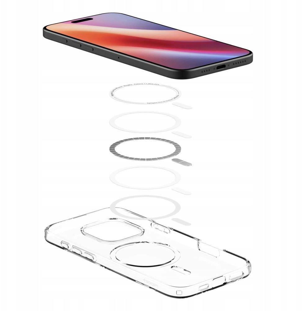 Mbulesë telefoni Spigen Liquid Crystal MagSafe për iPhone 17 Pro Max, transparente, e bardhë