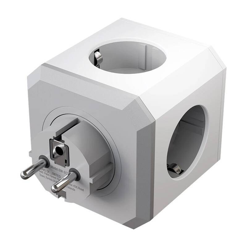Prizë shumështresore BlitzWolf BW-EC2, 4x AC 4x USB, 4000W, e bardhë