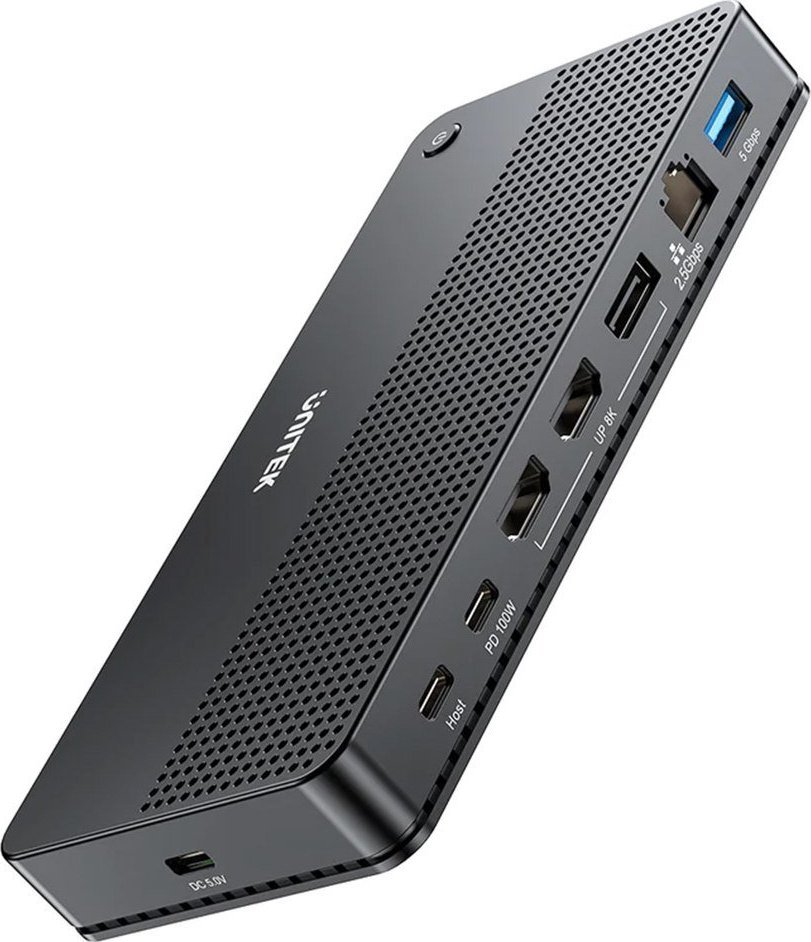 Docking station USB C Unitek D1104A01, 13 në 1, 8K, gri