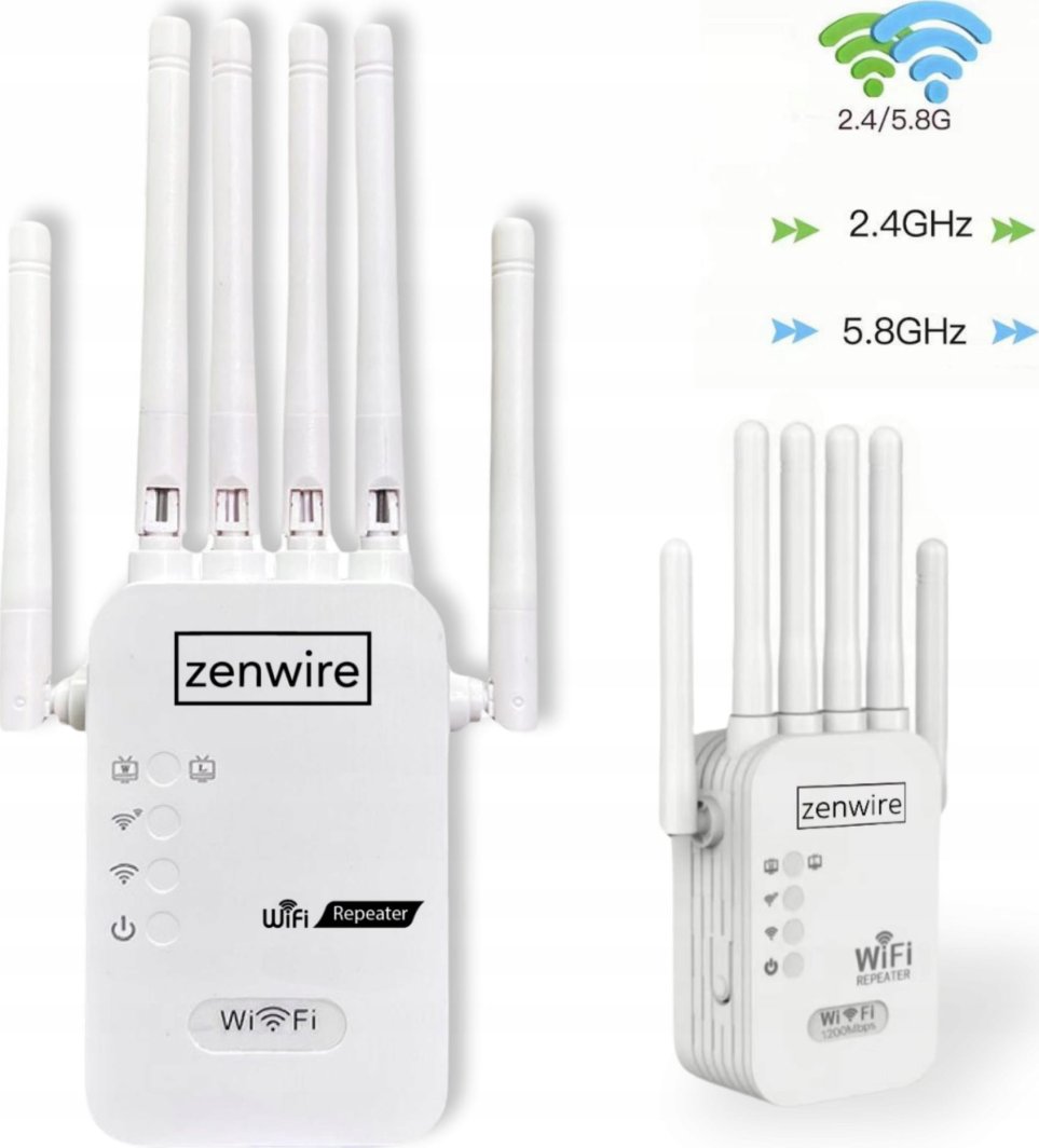 Përforcues WiFi Zenwire WD-R1201U, WiFi 5, 1200Mb/s, i bardhë