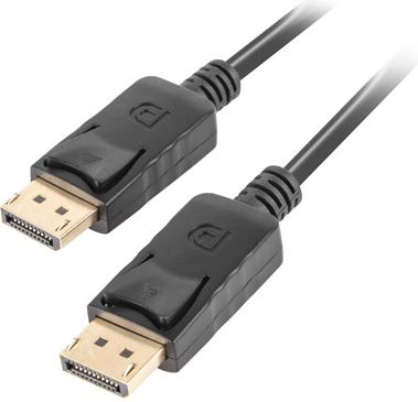 Kabllo Lanberg DisplayPort në DisplayPort CA-DPDP-10CC-0010-BK, 1m, 4K, i zi