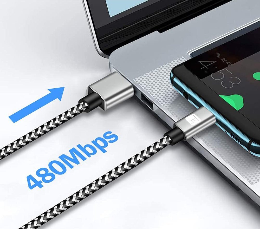 Kabllo USB Techly, USB A në USB C, 2A, 2m, antracit