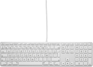 Tastierë LMP KB-1243-BIG, USB A, taste me shkronja të mëdha, argjendi