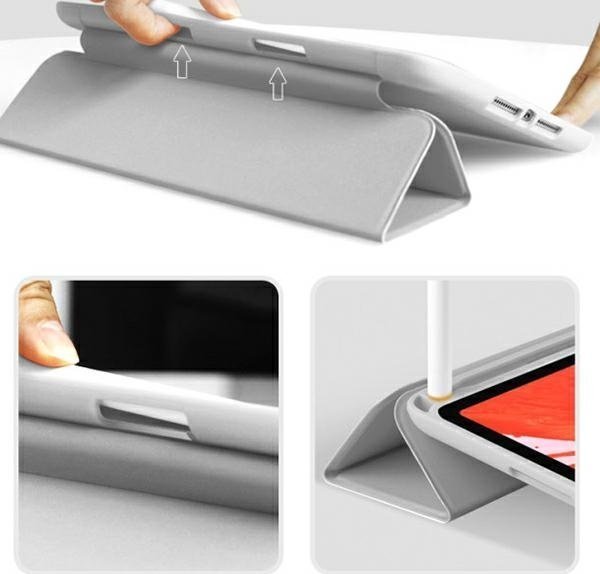 Këllëf Mercury Flip Case për iPad Air 5 10.9", me qëndrim, mbajtës Apple Pencil, i zi