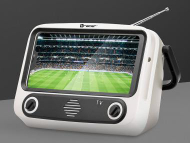 Mbajtëse telefoni Tracer TV79, altoparlant Bluetooth 5W, 1200mAh, retro, e zezë