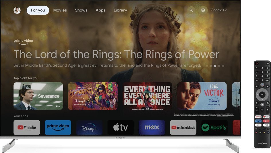 Televizor Strong SRT50UF8733, 50", 4K QLED, argjendtë