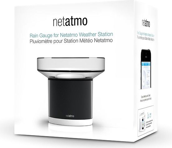 Modul matës shiu Netatmo Rain Gauge, për stacion moti Netatmo, i zi