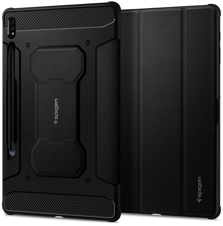 Mbrojtëse Spigen Rugged Armor për Samsung Galaxy Tab S7+, e zezë