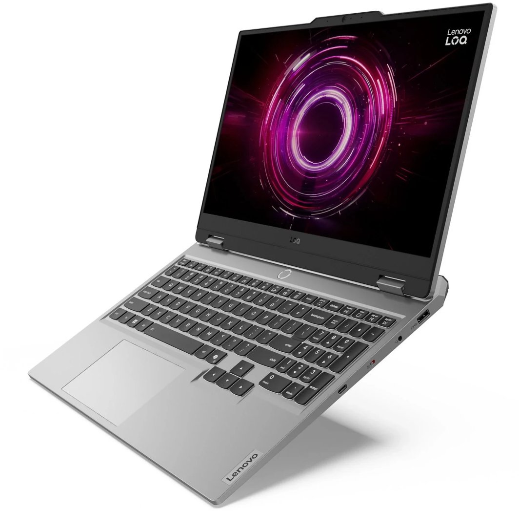 Лаптоп Lenovo LOQ 15AHP10, 15,6", AMD Ryzen 5 220, 16GB RAM, 512GB SSD, NVIDIA GeForce RTX 5050 8GB GDDR7, сив