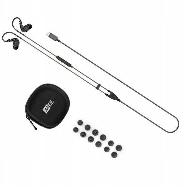 Kufje sportive Mee Audio M6, in ear, USB C, me mikrofon, të zeza