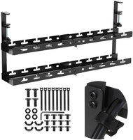 Organizues kabllosh Maclean MC-102 B, nën tavolinë, 2 nivele, i zi
