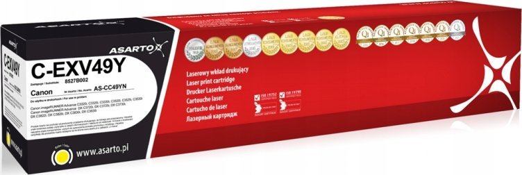 Toner Asarto për Canon C EXV49Y, 19000 faqe, i verdhë