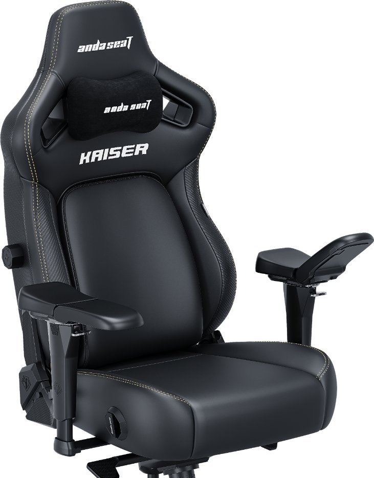 Karrige gaming AndaSeat Kaiser 4 Series XL, premium PVC, ergonomike, e zezë elegante