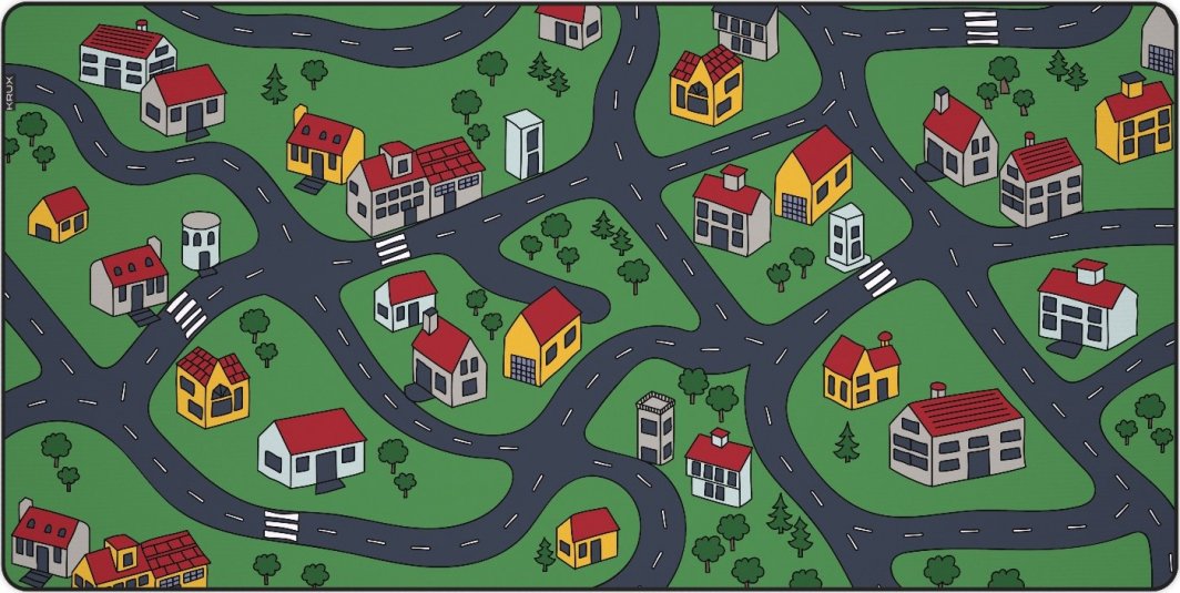 Mauspad Krux Space City MAX, XXXL, shumëngjyrësh