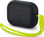 Kuti mbrojtëse Spigen Silicone Fit Strap, për AirPods Pro 1 2, silikoni, e zezë