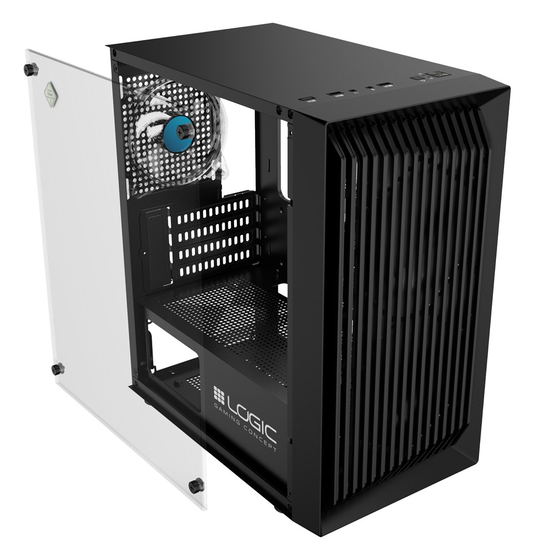 Kutia kompjuterike Logic Concept Atos, Micro ATX, ARGB, e zezë
