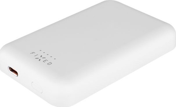 Power bank FIXED MagZen, 6000 mAh, karikim wireless 15 W, i bardhë