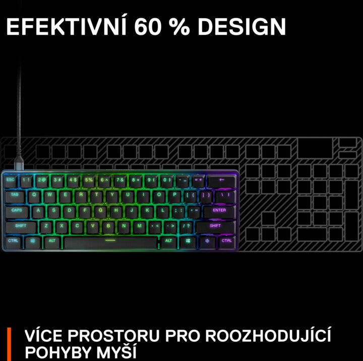 Tastierë SteelSeries Apex 9 Mini, OptiPoint, US, e zezë