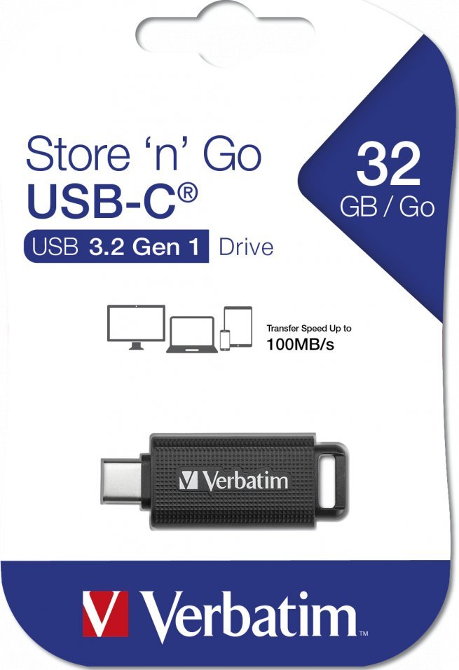 USB Verbatim Store n Go, 32GB, USB-C 3.1 Gen 1, i zi