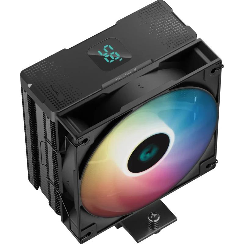 Ftohës CPU Deepcool AG400 Digital BK, ajror, ARGB, i zi