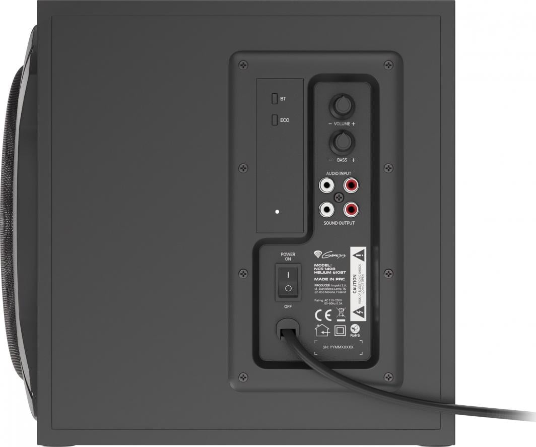 Altoparlantë 2.1 Genesis Helium 610BT, 60W RMS, Bluetooth, dru