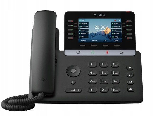 Telefon IP Yealink SIP T74U, ekran me ngjyra, për zyra, i zi