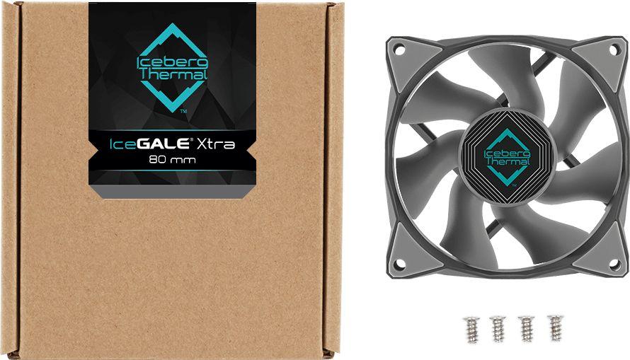 Ftohës Iceberg IceGALE Xtra, 80 mm, i hirtë