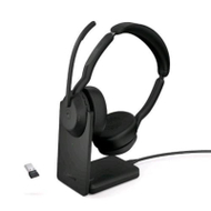 Kufje Jabra Evolve2 55 Link 380 USB MS Stereo, me ANC, me qëndrim, të zeza