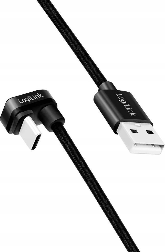 Kabllo USB LogiLink CU0192, USB A në USB C, 1m, e zezë