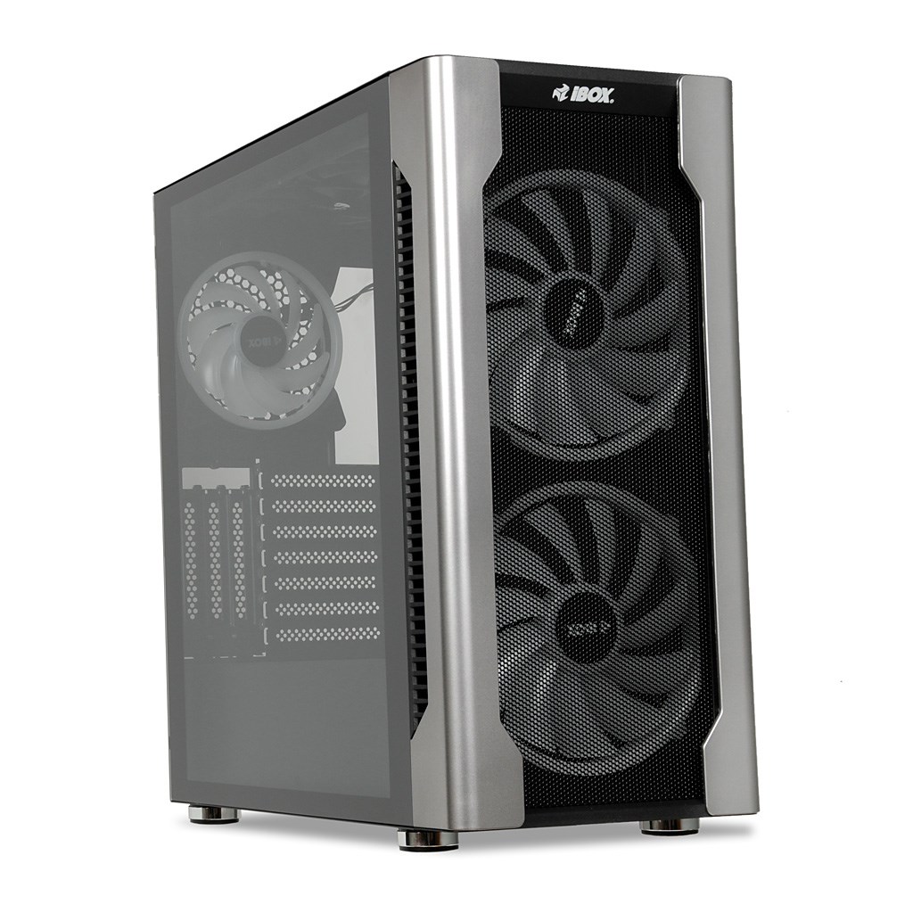 Kullë kompjuteri iBOX Chiron ZH68, ATX, xham i temperuar, e zezë