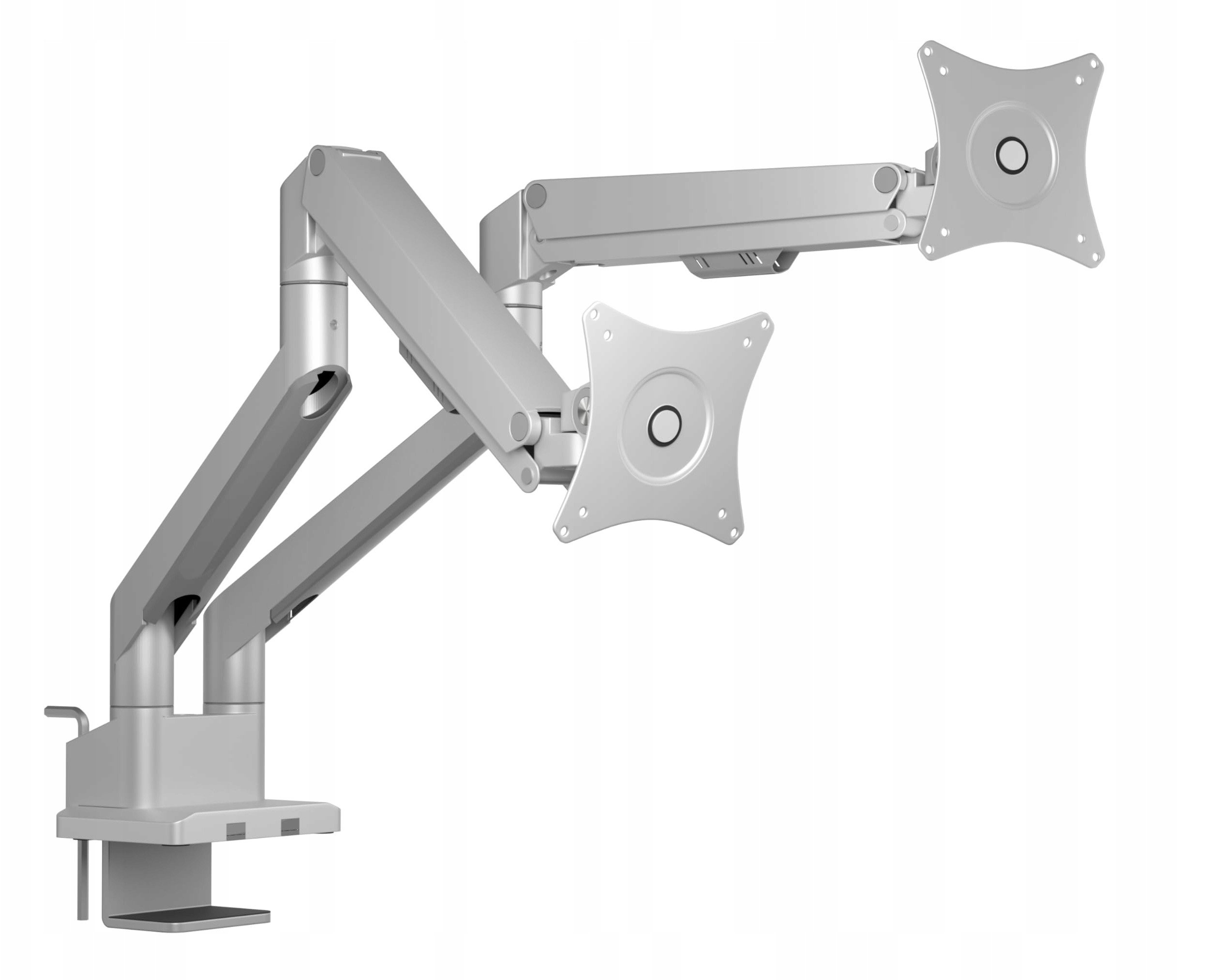 Stendë monitori ICY BOX IB-MS524-T, për 2 monitorë 17" deri 32", i rregullueshëm në lartësi, alumin