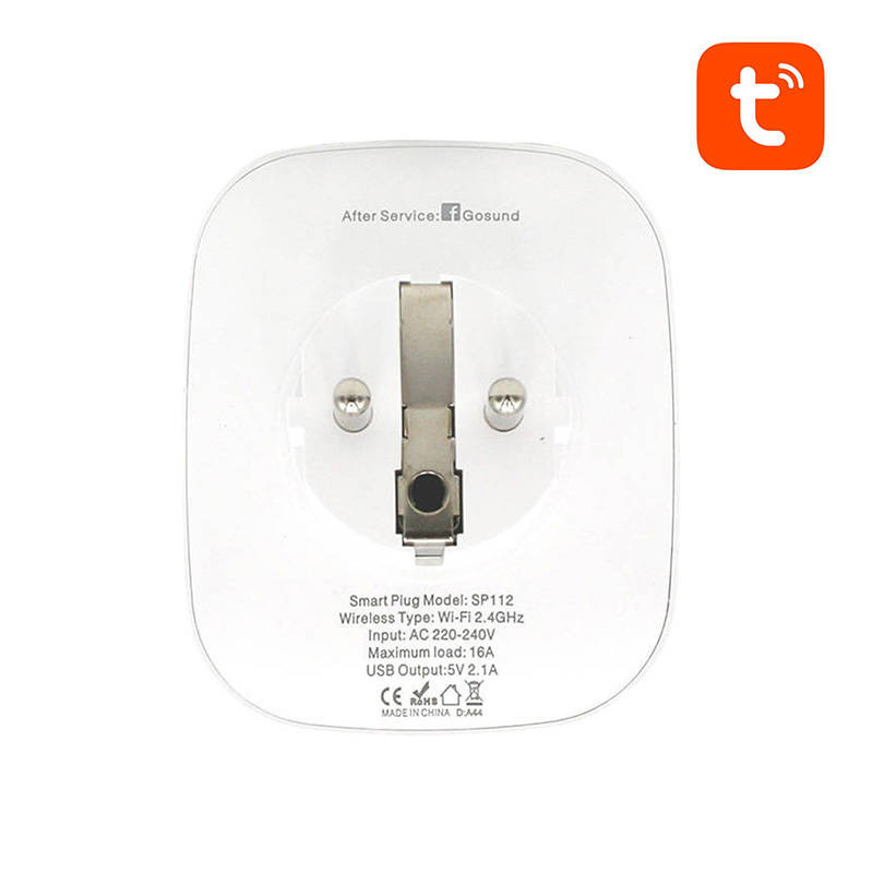 Prizë inteligjente Gosund SP112, WiFi, 2x USB, e bardhë