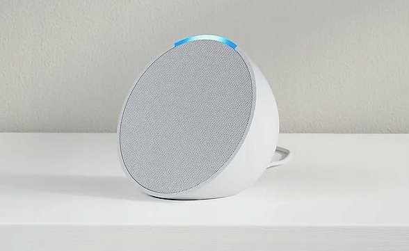 Altoparlant inteligjent Amazon Echo Pop, WiFi dhe Bluetooth, me Alexa në holandisht, i bardhë