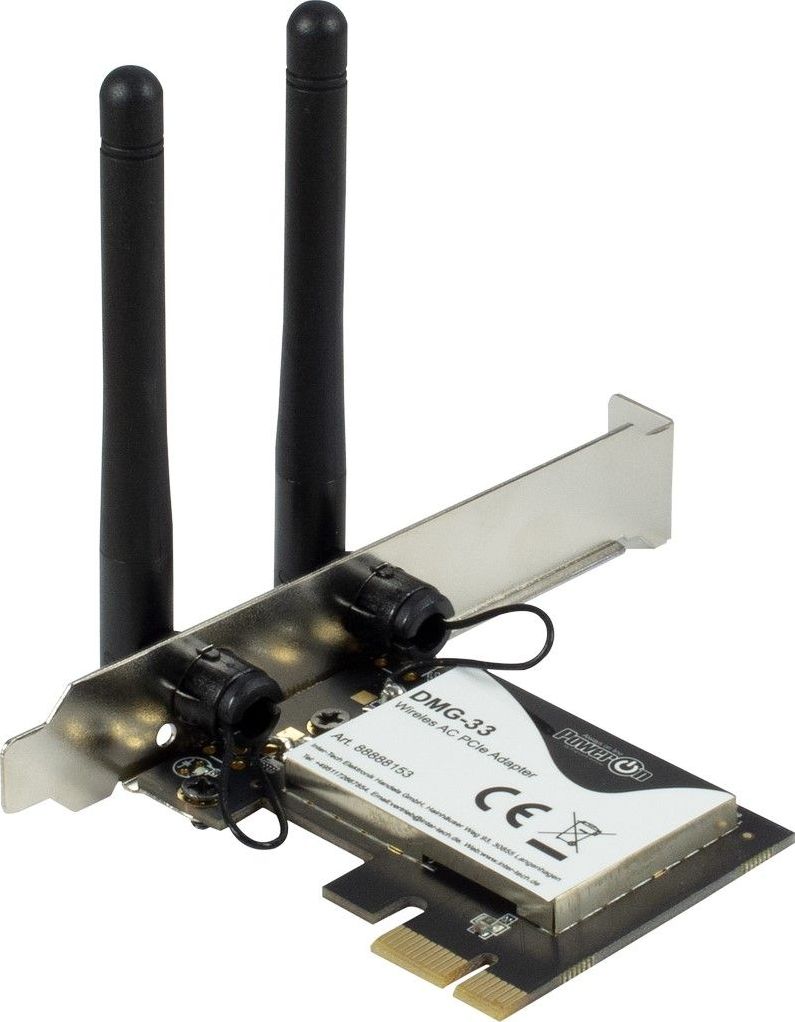 Kartë rrjeti WiFi Inter-Tech DMG-33, PCIe x1, 1300 Mb/s, e zezë