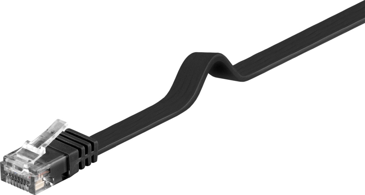 Kabllo PremiumCord UTP RJ45-RJ45, CAT6, 2m, e zezë