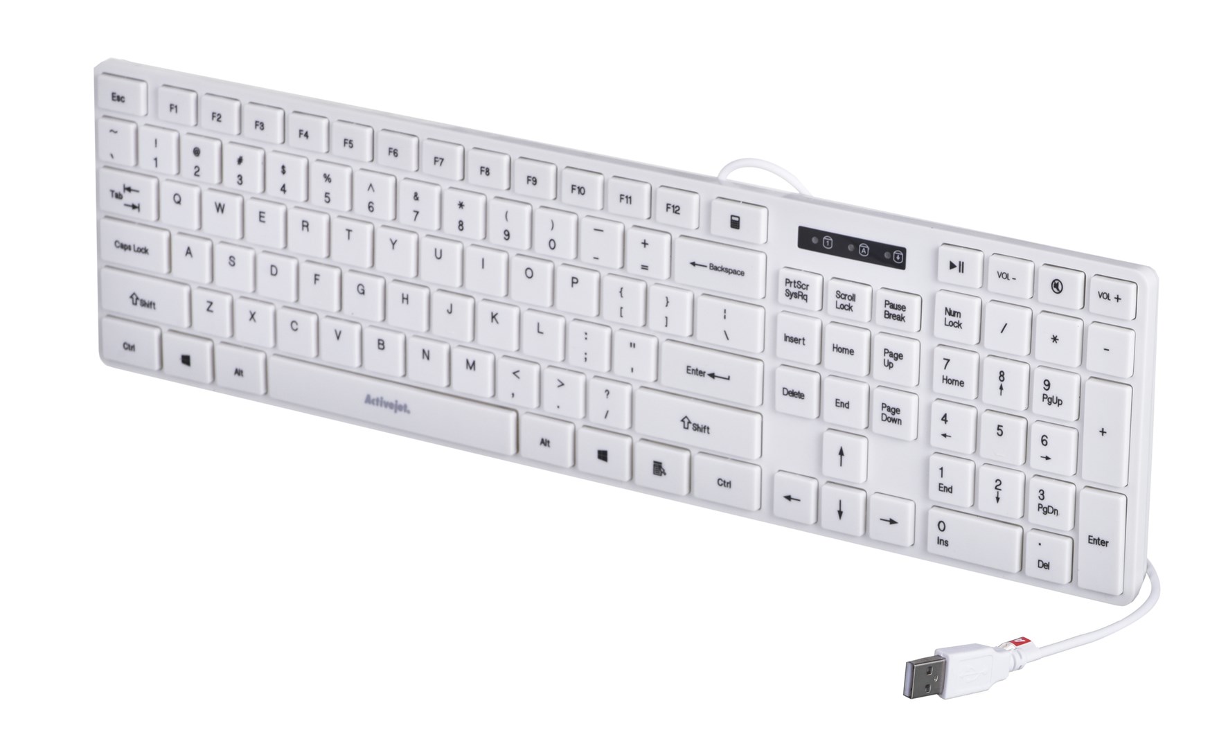 Tastierë Activejet K-3066SW, USB, e bardhë
