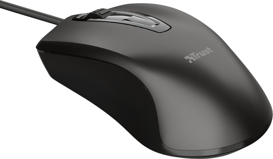 Mouse Trust Carve 23733, me kabllo, USB, i zi