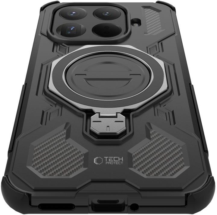 Mbulesë telefoni Tech-Protect TacticStand për Xiaomi 15T Pro, me këmbë mbajtëse, MagSafe, e zezë