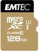 Kartë memorie Emtec Elite Gold MicroSDXC, 128 GB, Class 10, UHS-I/U1, e artë