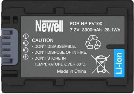 Полначлива батерија Newell NP-FV100A, за камера, црна
