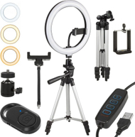 Ring light Maclean MCE610, 10", LED 12W, me tripod 110 cm